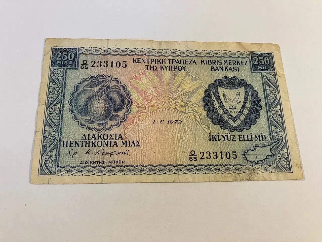 Billede 1 - 250 Mils Cyprus 1979