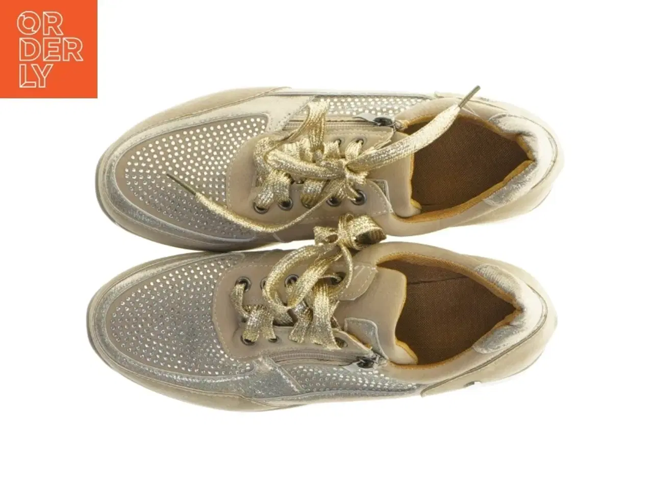 Billede 4 - Gyldne sneakers med glitter (str. 38)