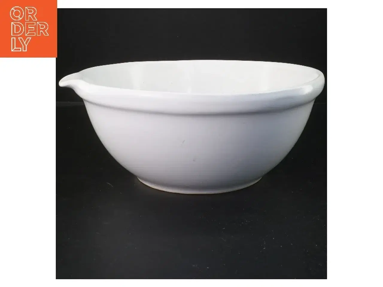 Billede 1 - Hvid dejskål med tud (str. Ø 29 cm)