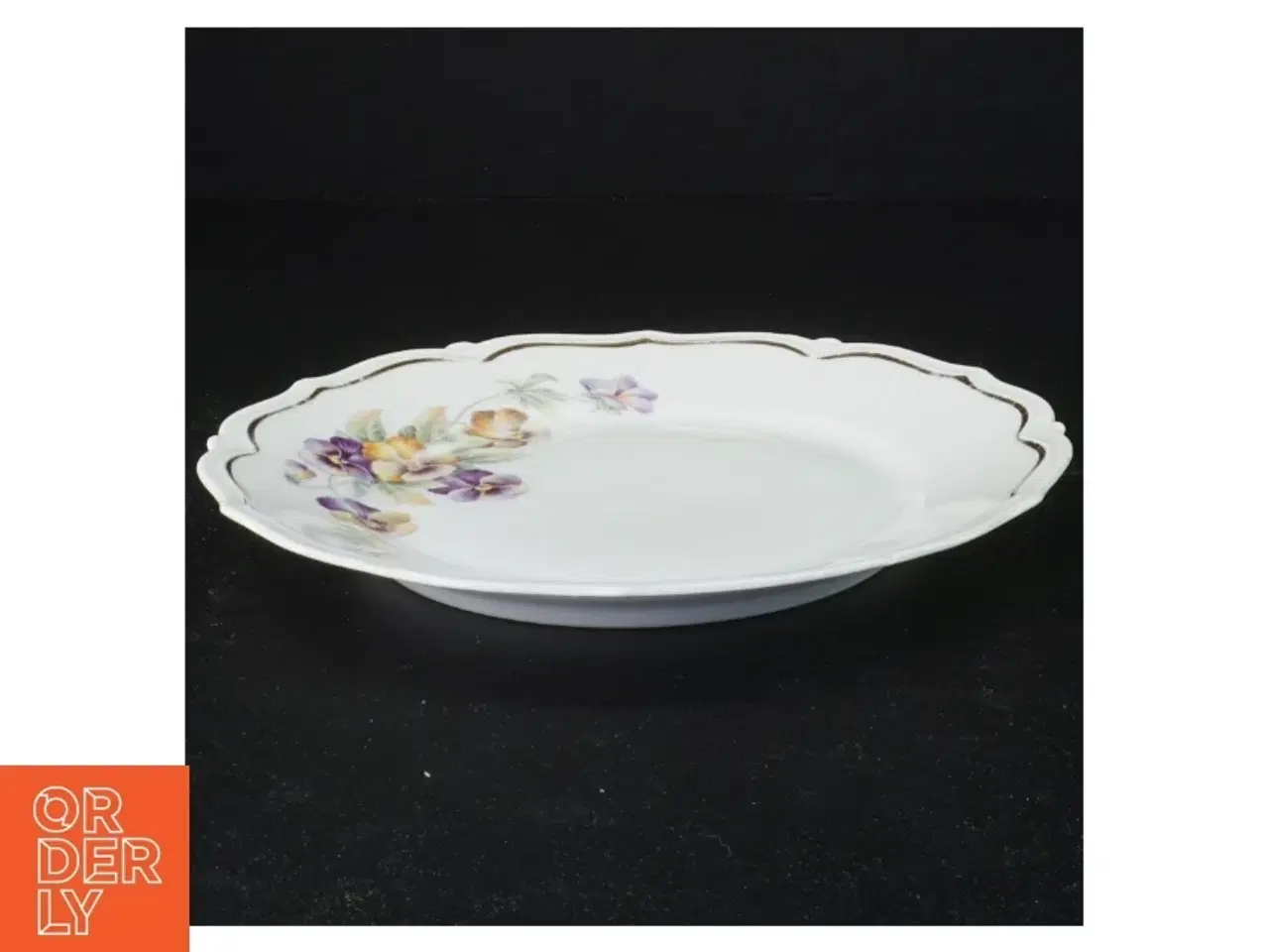 Billede 3 - Vintage porcelænstallerkener med blomstermotiv fra Bavaria (str. Diameter 21 cm)