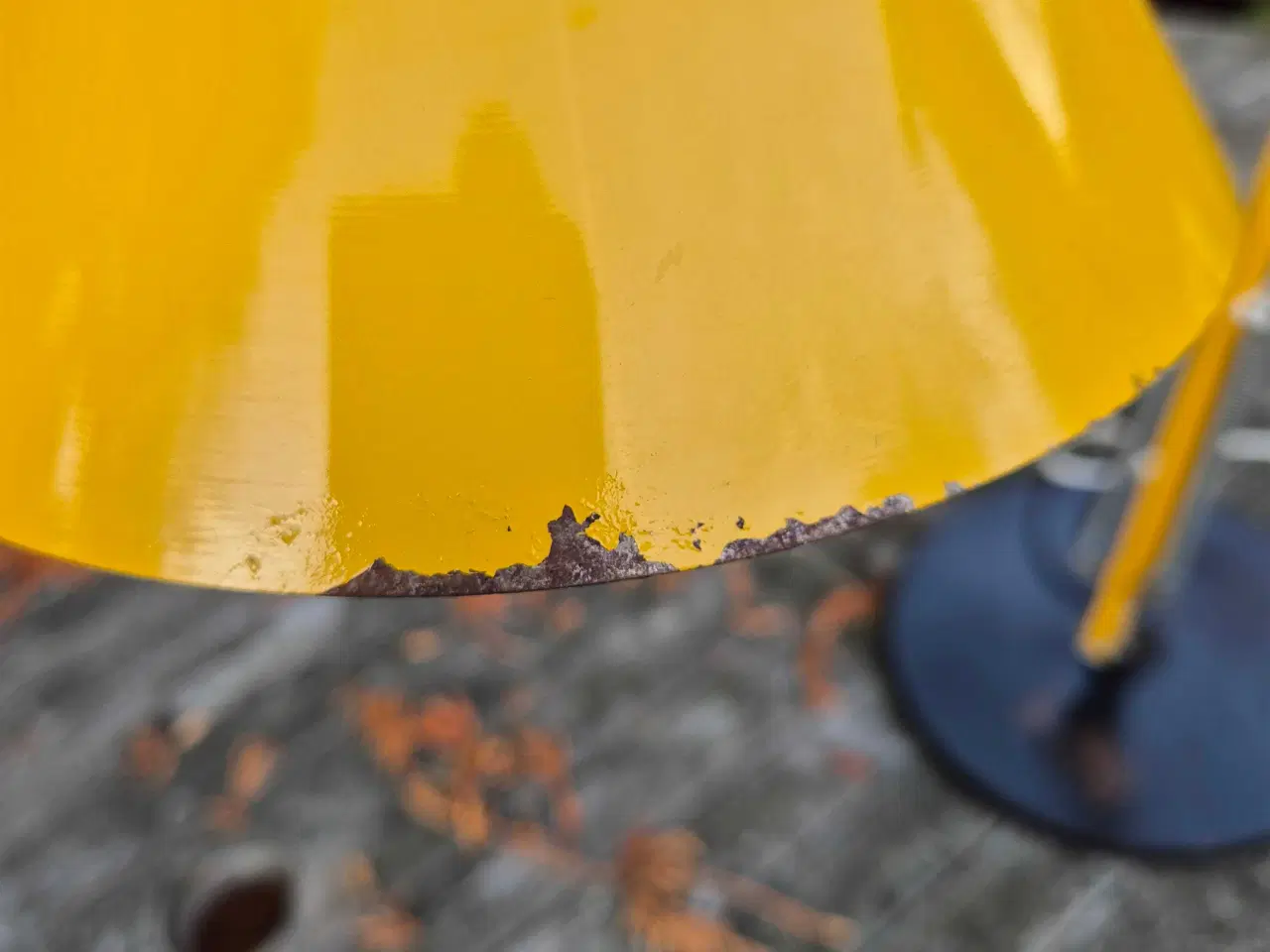 Billede 5 - Gul arkitektlampe på rund sort fod 