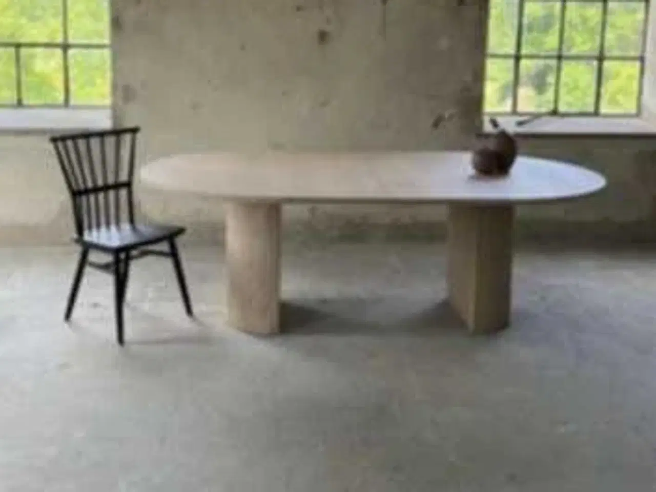 Billede 8 - Luksus rundt massiv egetræ spisebord med tillægspl