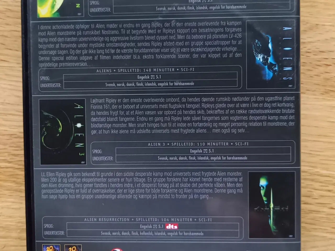 Billede 2 - Alien Collection Box · 4 film