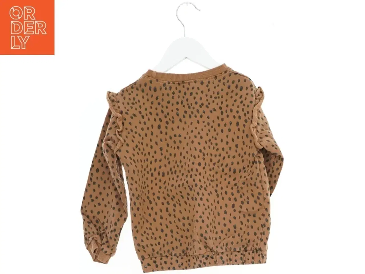 Billede 2 - Brun sweater med sorte prikker fra Hust & Claire (str. 110)