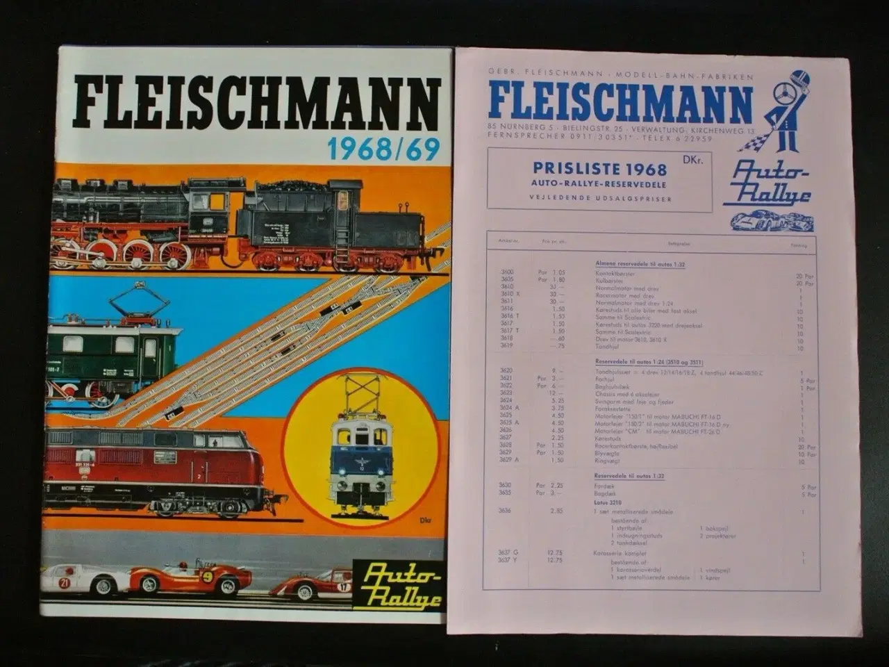 Billede 1 - dansk katalog over fleischmann 1968/69