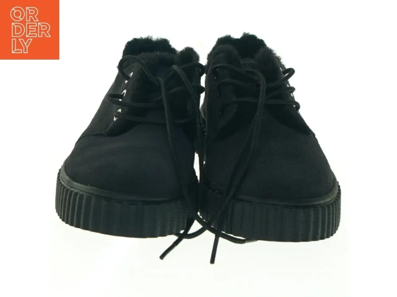 Billede 6 - Sorte pelsforede sko med snørebånd fra Nc Footwear (str. 37 )