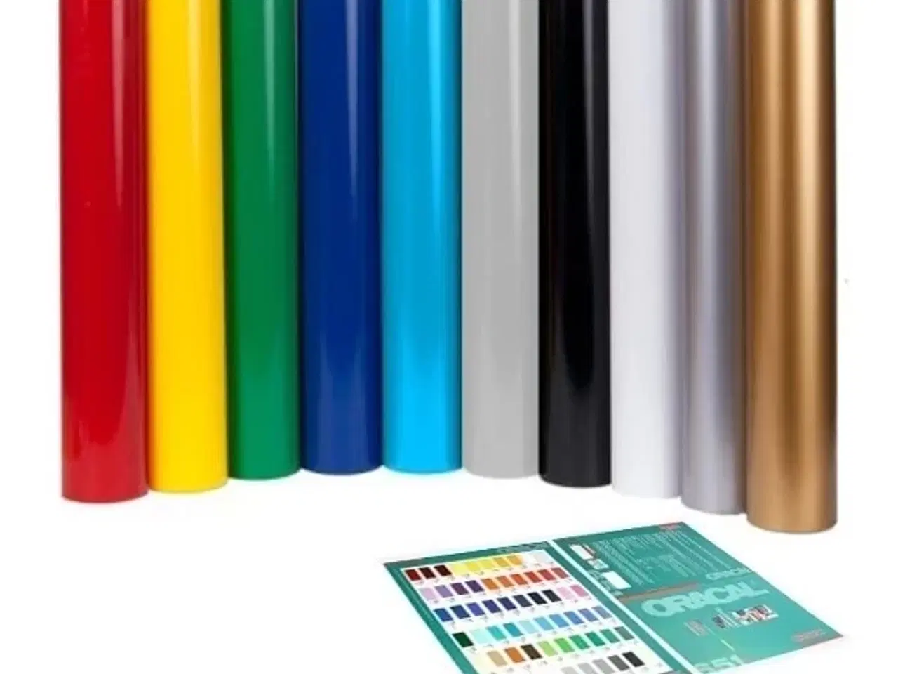 Billede 1 - Startpakke med 10 farver folie i 63 cm x 5 m + farvekort