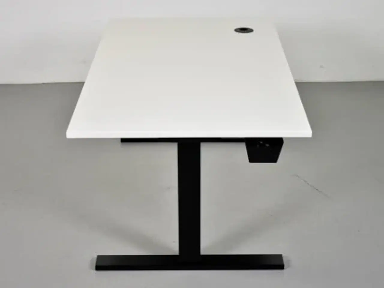 Billede 2 - Holmris b8 hæve-/sænkebord i hvid med sort stel