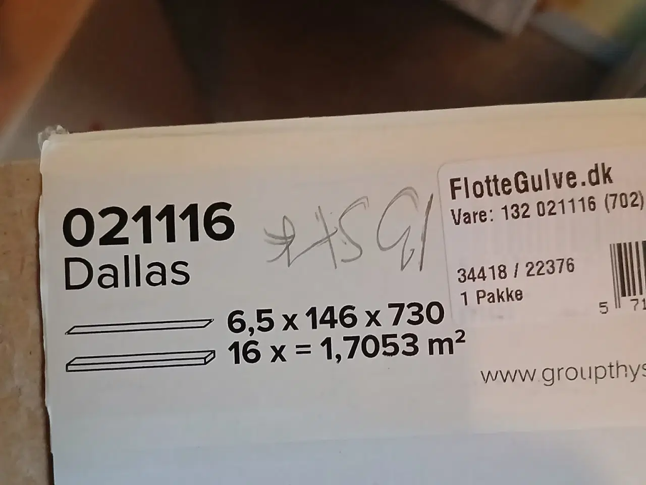 Billede 4 - Sildeben Herringbone klik-vinylgulv 730x146x6,5 mm