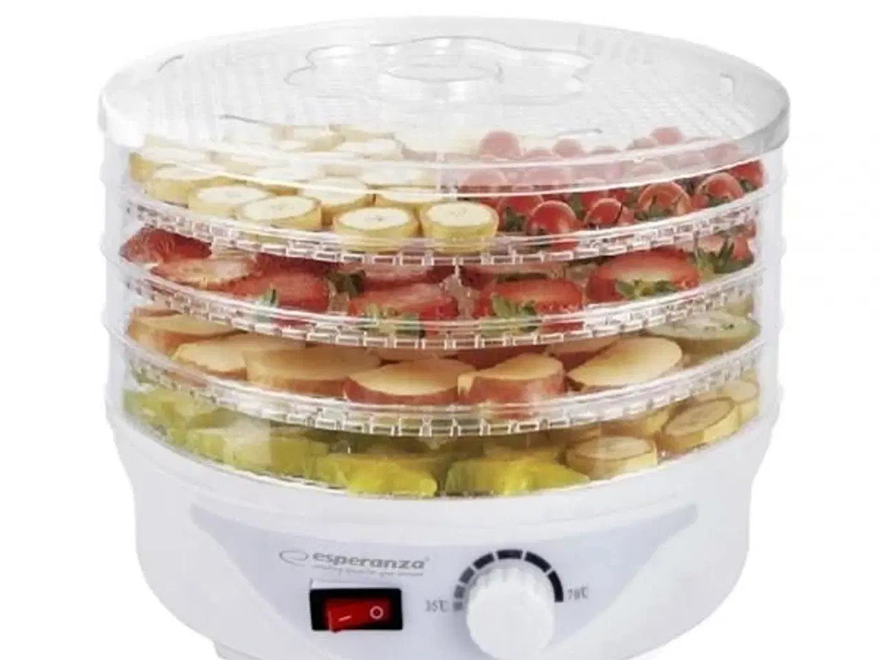 Billede 1 - Fødevaredeshydrator - Esperanza EKD003, transparent/hvid, 250 W
