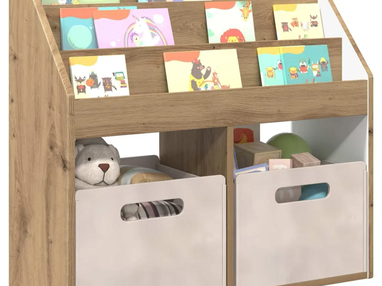 Billede 3 - Børnebogreol Artisan Egetræ 72,5 x 29,5 x 69 cm Konstrueret træ