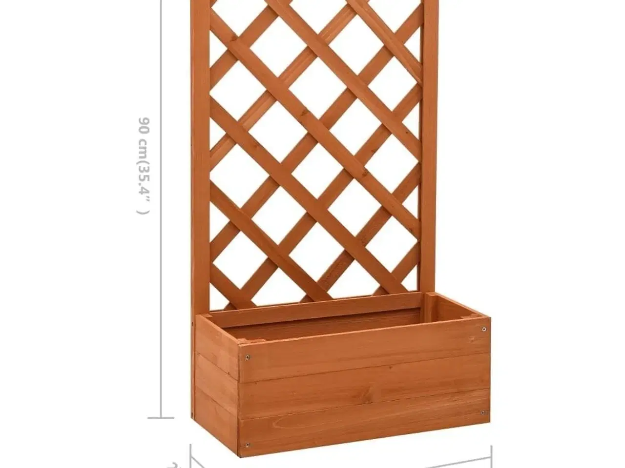 Billede 6 - Plantekasse med espalier 50x25x90 cm massivt fyrretræ