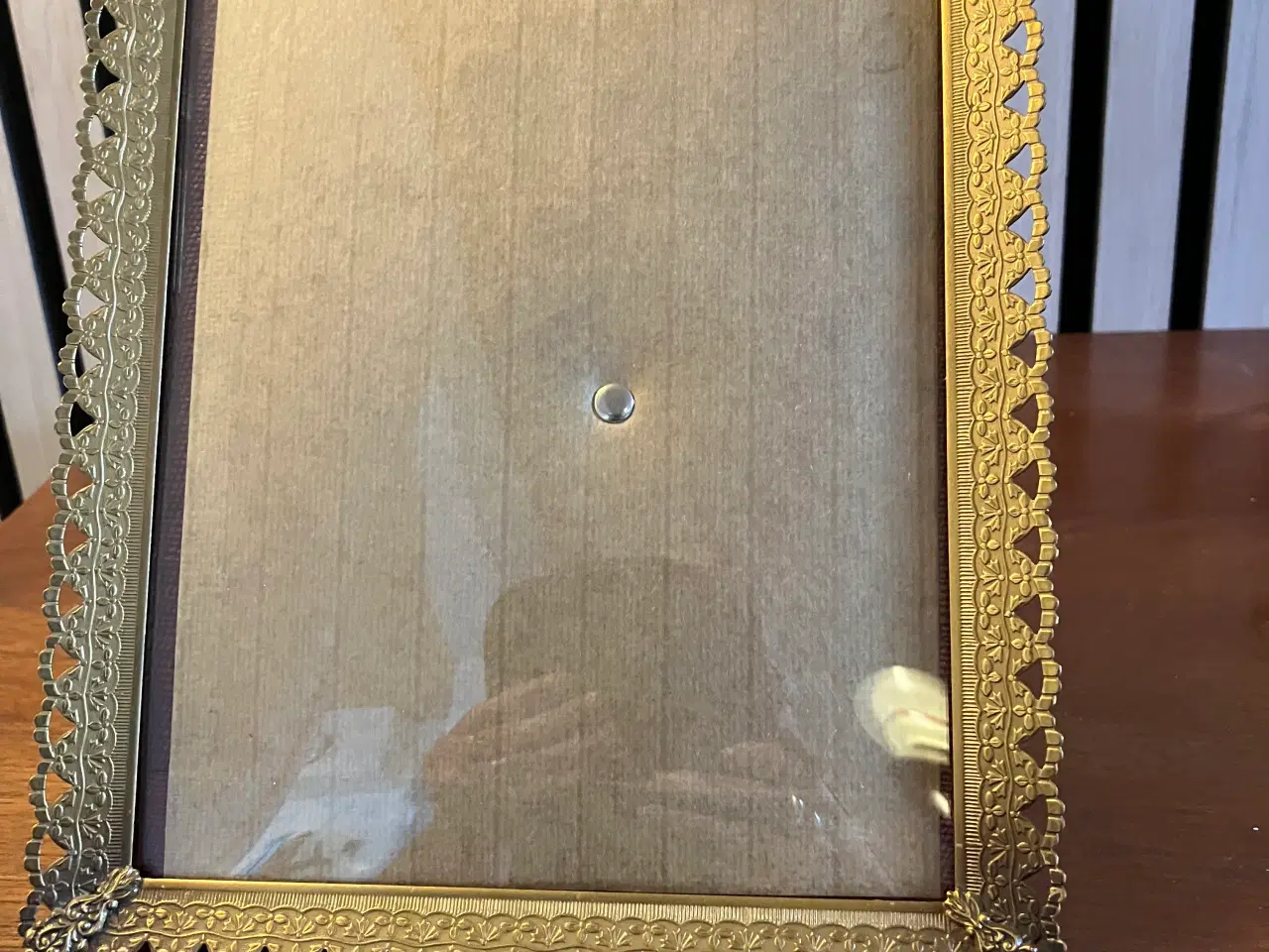 Billede 2 - Gammel metal ramme med buet glas.