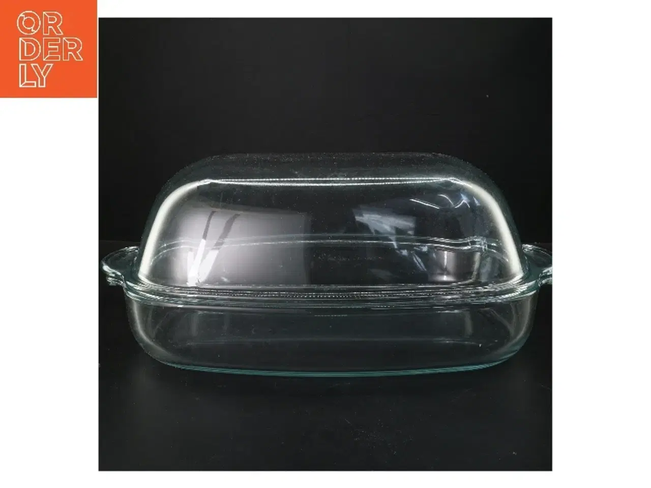 Billede 1 - Glasfad med låg fra Simax (str. 42x26x17 cm)