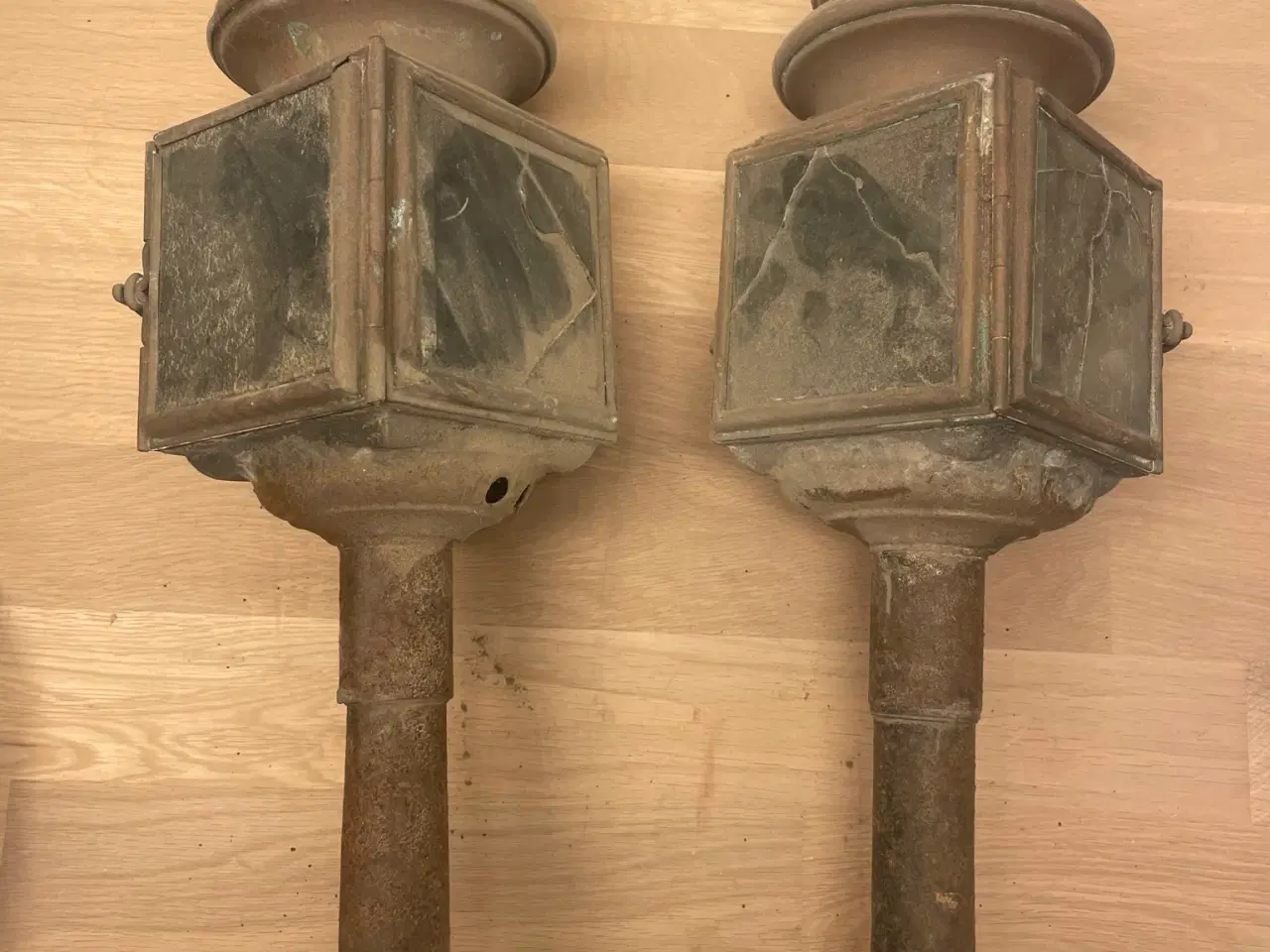 Billede 2 - Vognlamper antikke 2 stk.