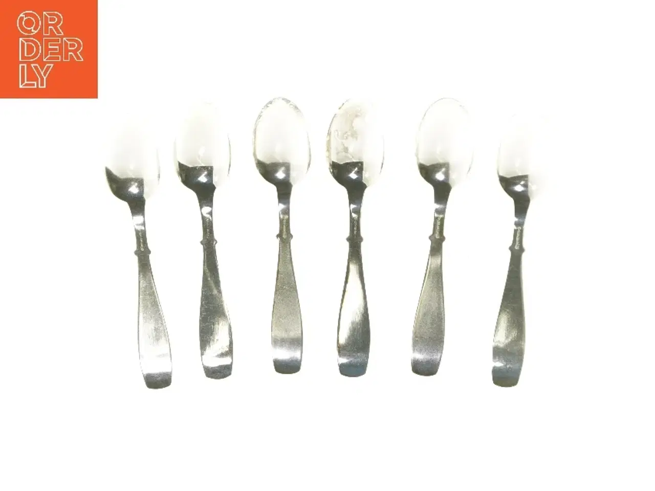 Billede 2 - Sæt med seks sølvfarvede skeer fra Absa (str. 6 stk 17,5 cm)