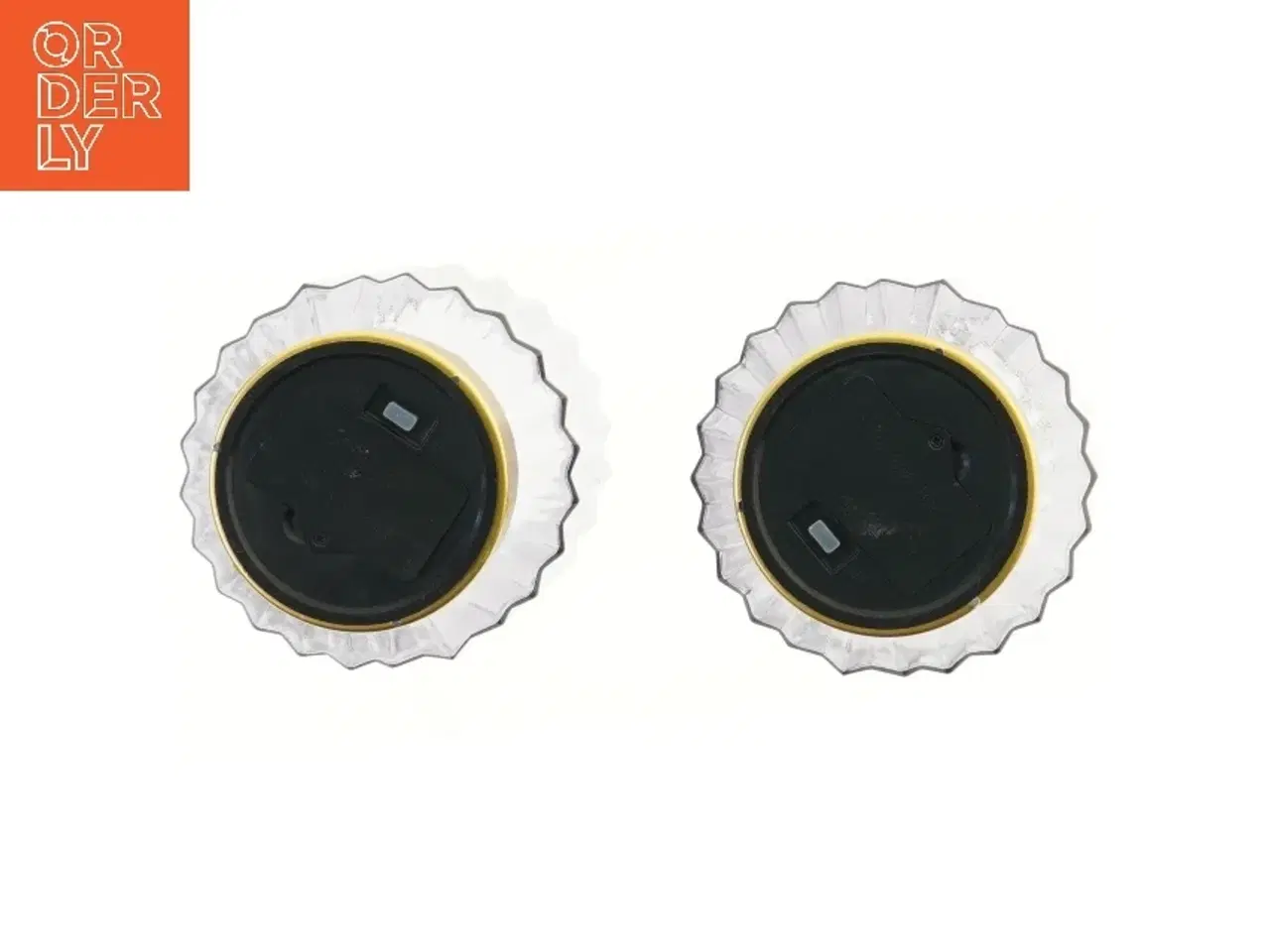 Billede 3 - Rillede smukke  LED lysestager i glas (str. 17 cm)