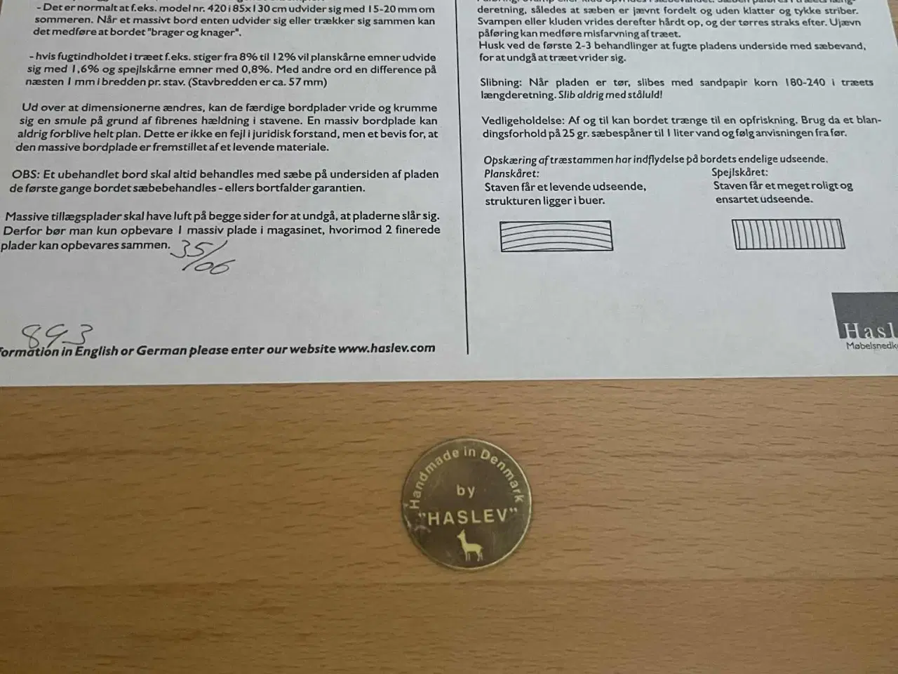 Billede 3 - Spisebord i bøg