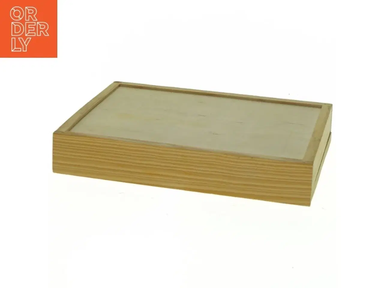 Billede 5 - Træspilæske med mikado og dominospil (str. 19 x 14 cm)