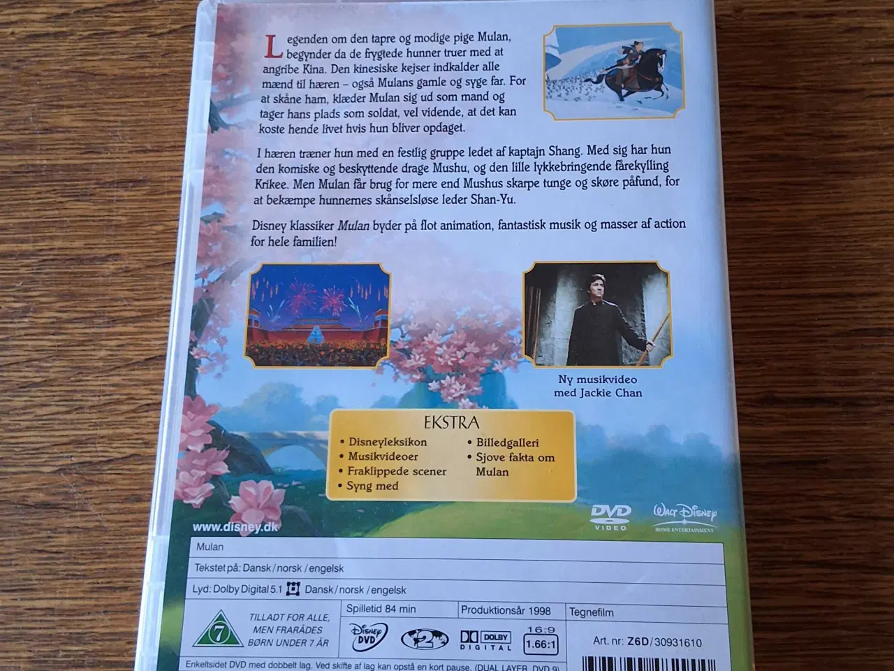 Billede 2 - WALT DISNEY: MULAN.  DVD-tegnefilm. 