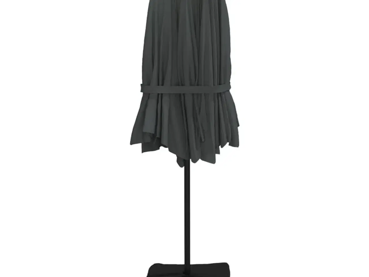 Billede 5 - Parasol m. dobbelt parasoldug 449x245 cm antracitgrå