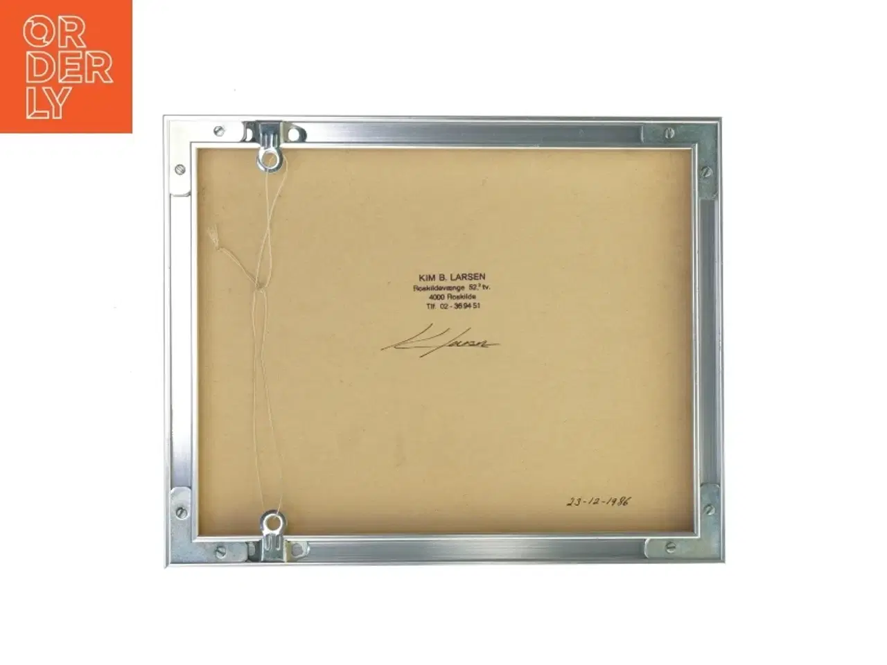 Billede 2 - Indrammet abstrakt kunstværk (str. 27,5x22 cm)