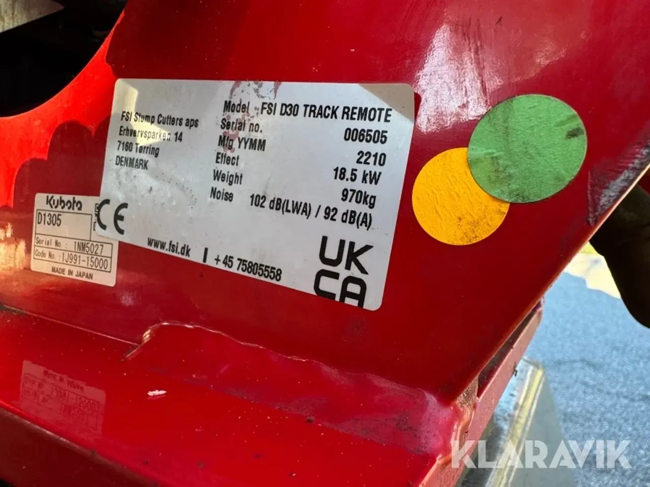 Billede 6 - Stubfræser FSI D30 truck Remote