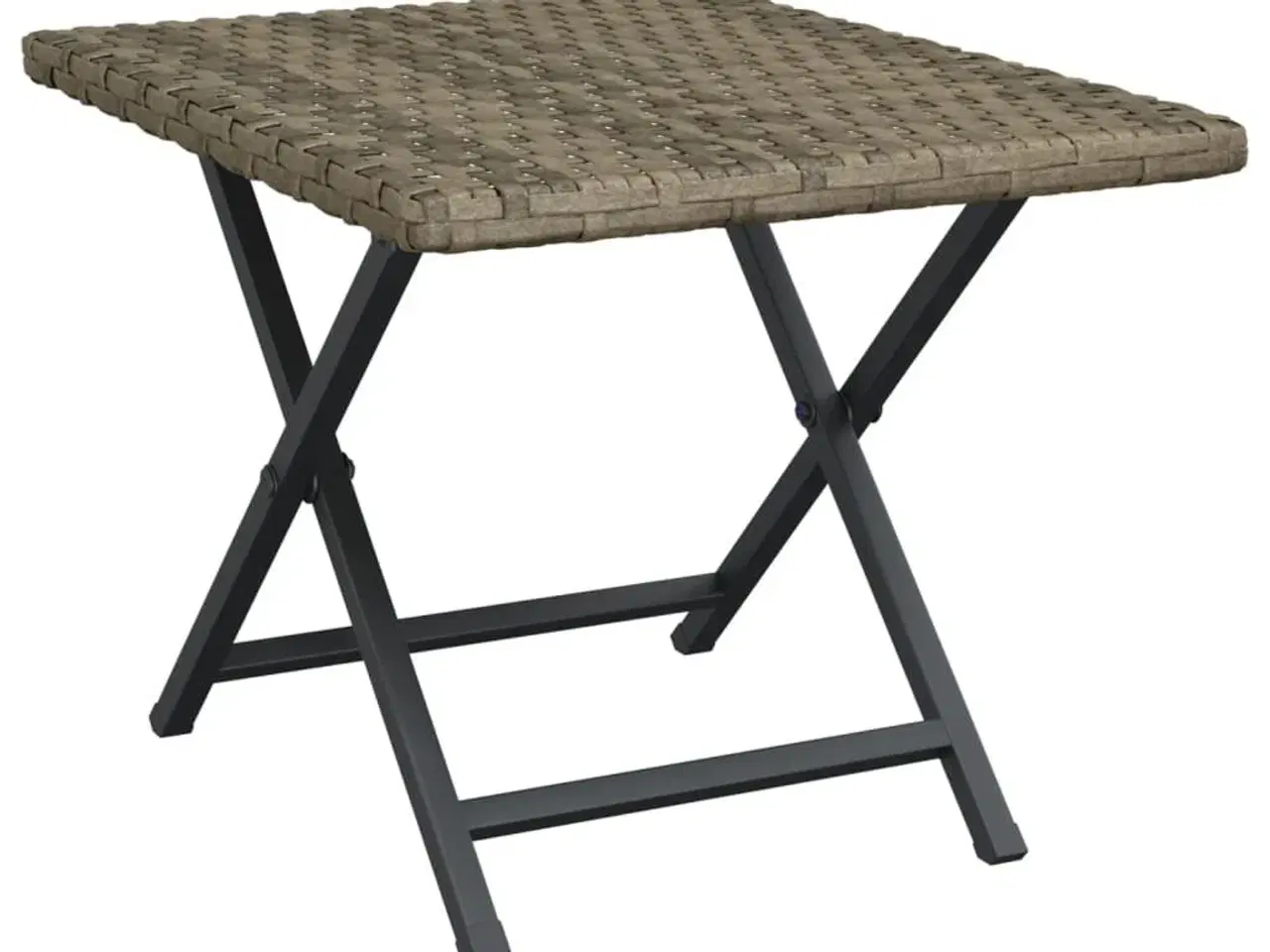 Billede 2 - Foldbart bord 45x35x32 cm polyrattan grå