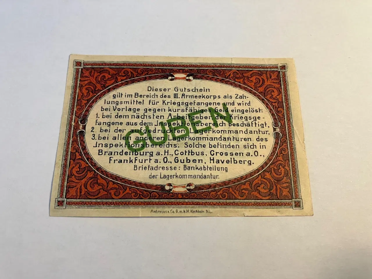 Billede 2 - 10 Pfennig Berlin 1917