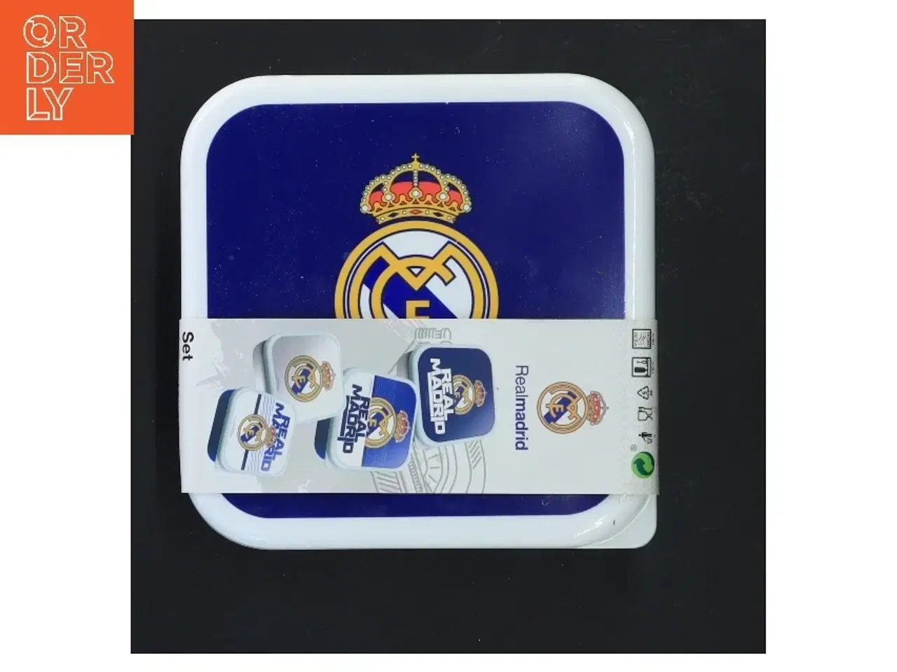 Billede 3 - Madkasse sæt med 4 stykker fra Real Madrid (str. 14x14 cm)