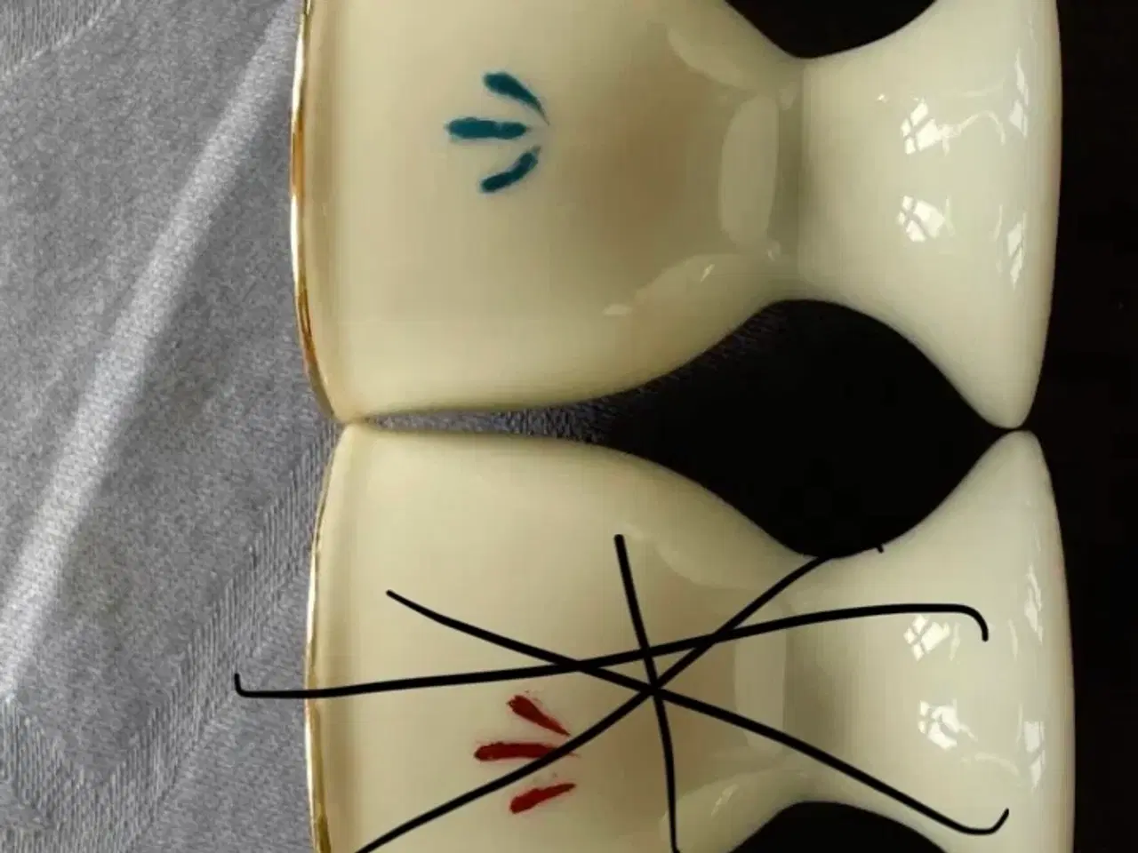 Billede 5 - Æggebægere håndmalede 