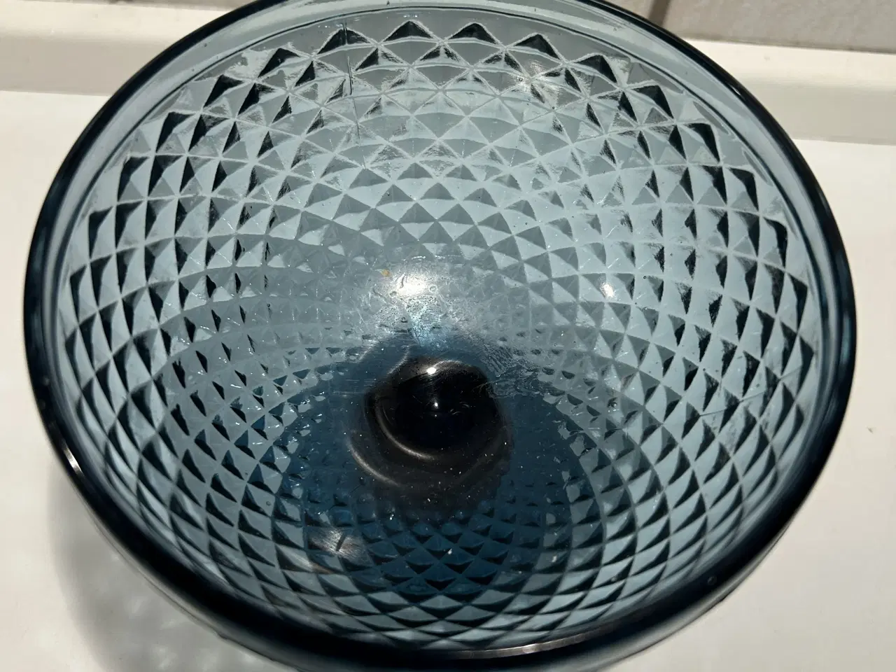 Billede 2 - Flot blå glas opsats