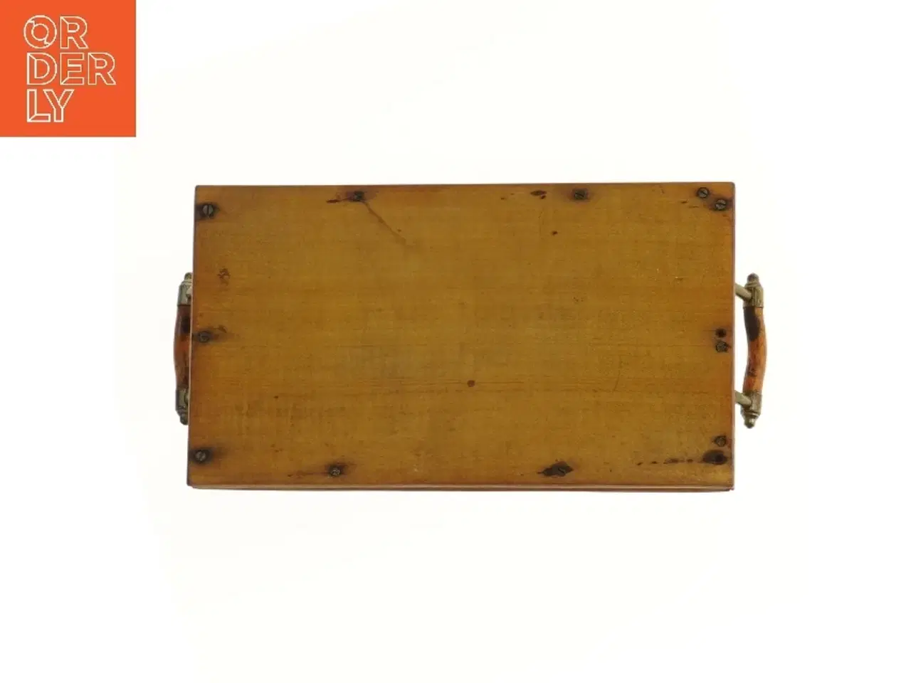 Billede 2 - Art Nouveau Træbakke med udskæringer (str. 24x14 cm)