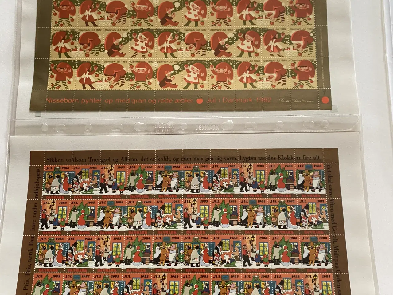 Billede 8 - Danmark julefrimærker ark og enkelte mærker