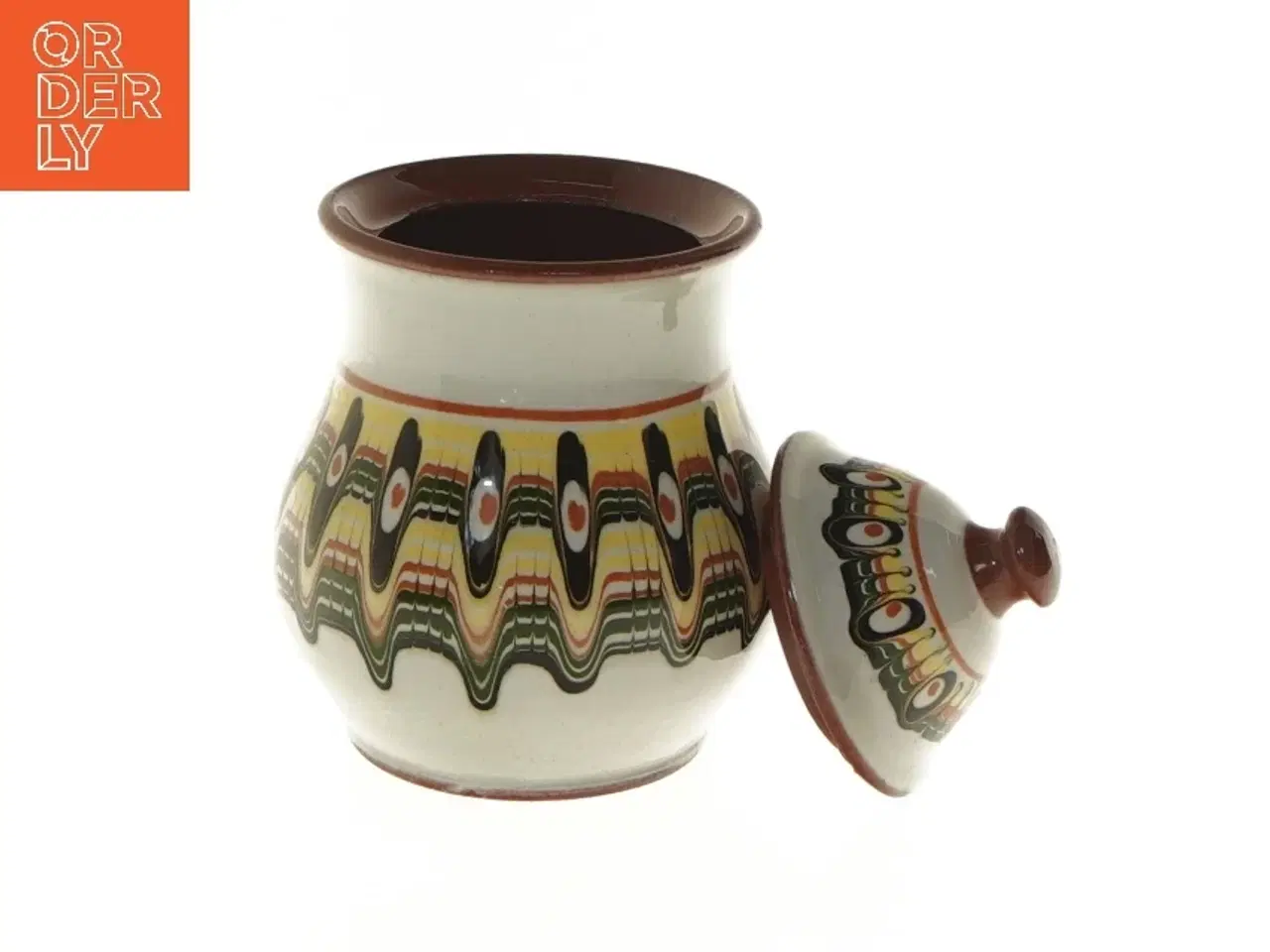 Billede 5 - Dekorativ krukke med låg (str. 14 cm)