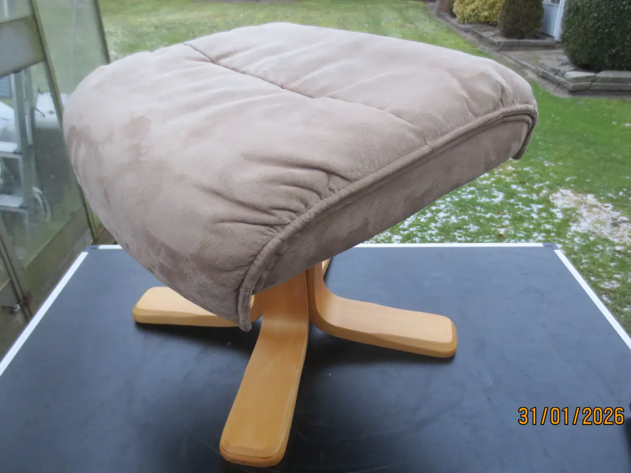 Billede 2 - 1 stk Fodskammel med Velour
