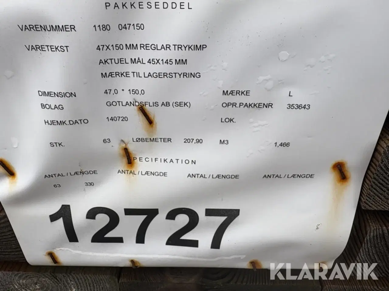 Billede 7 - Trykimprægnerede Reglar - 63 styks