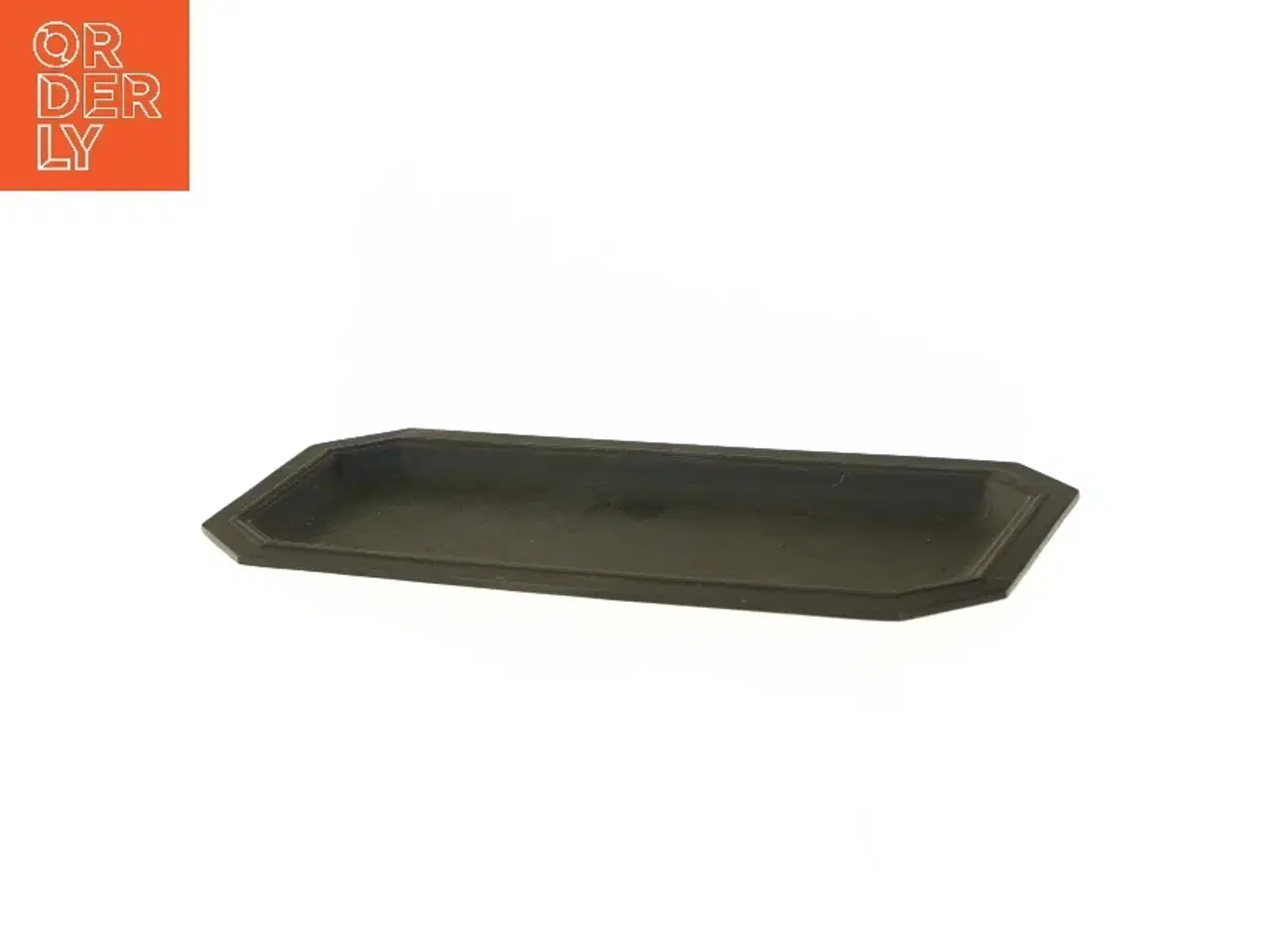 Billede 4 - Sort bakke i discometal med kant (str. 11,5x27,5 cm)