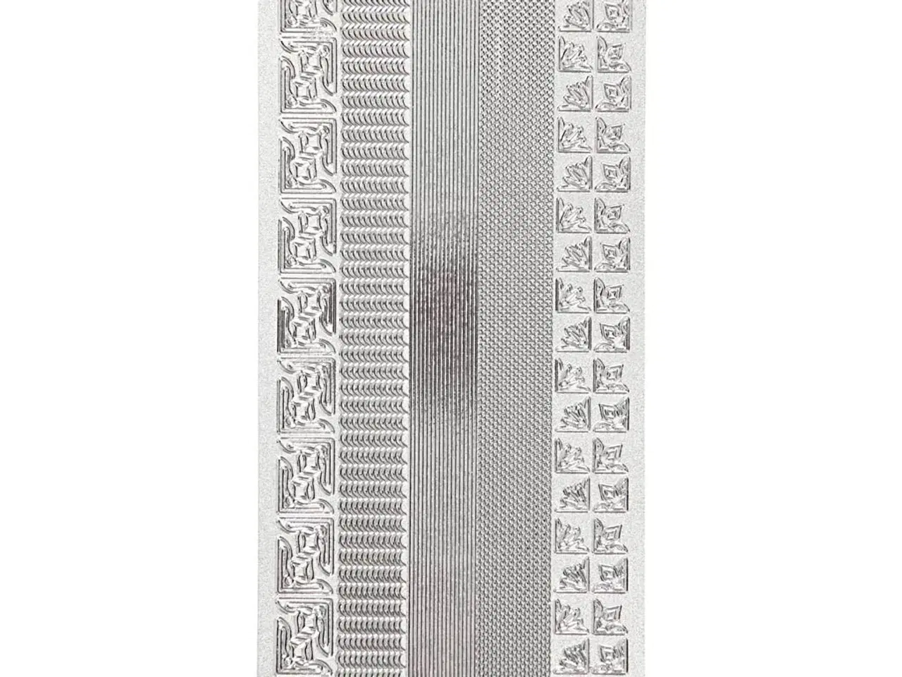 Billede 1 - Sølv Folie Stickers 10x23 cm - Elegant Dekoration
