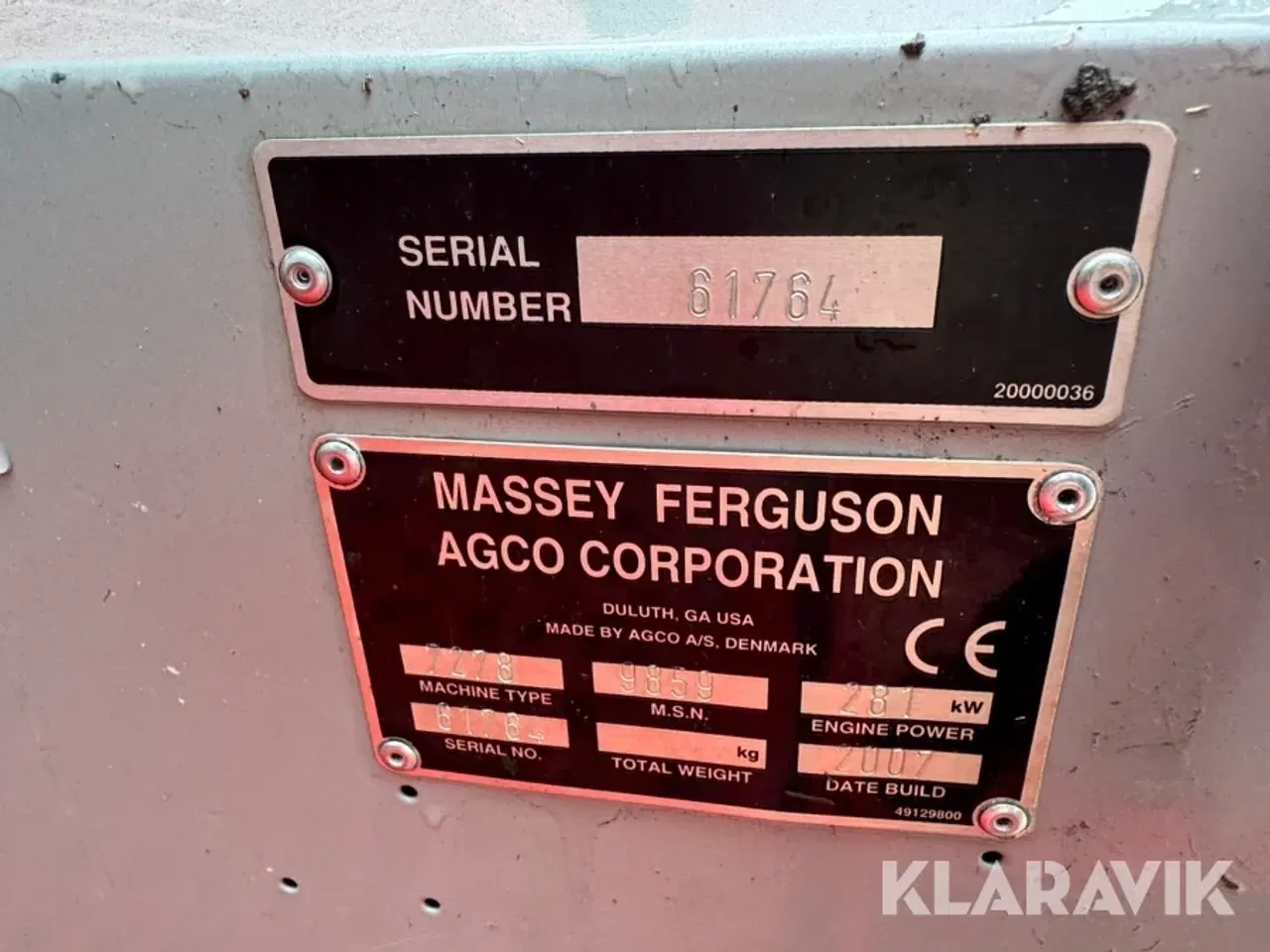 Billede 6 - Mejetærsker Massey Ferguson 7278 Cerea