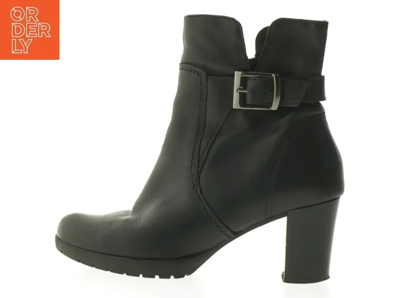 Billede 1 - Sort damesko med hæl og spænde fra Tamaris (str. 38 )