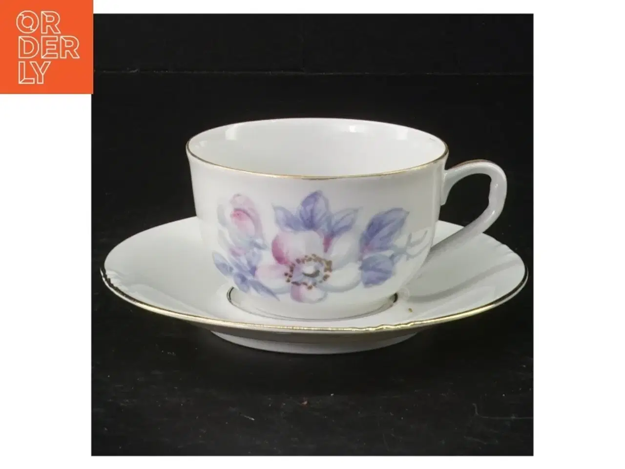 Billede 2 - Porcelænskopper og underkop med blomstermotiv (6 stk) fra W.J.S