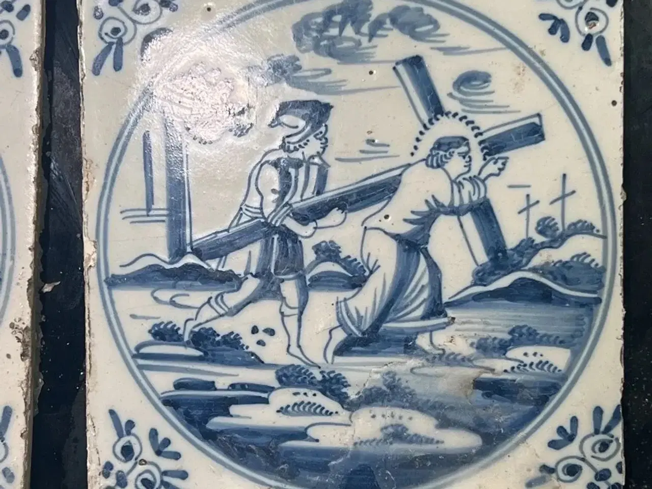 Billede 1 - Hollandske Delft klinker med religiøse motiver