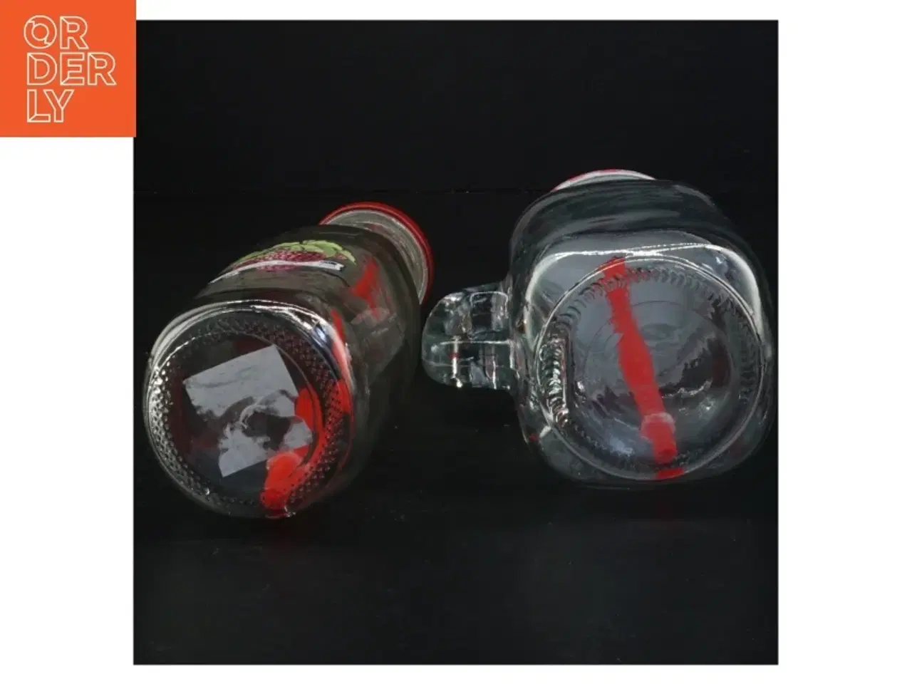 Billede 2 - Glas med sugerør (str. 19 x 6 cm og 13 x 7 cm)