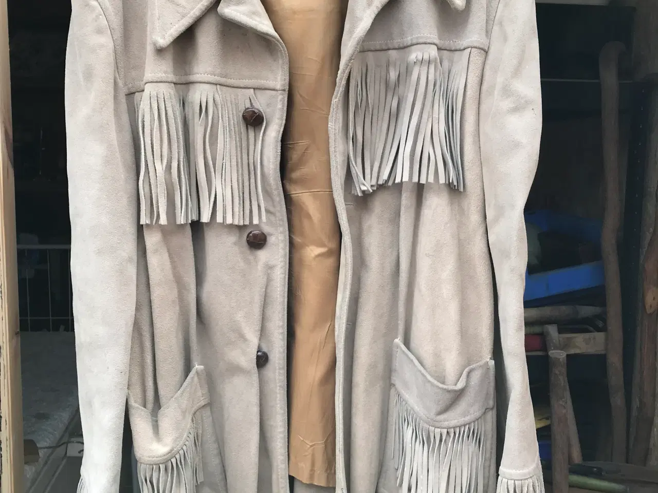 Billede 1 - Ruskind jakke m. Frønser, Stetson hat, Rusk.støvle