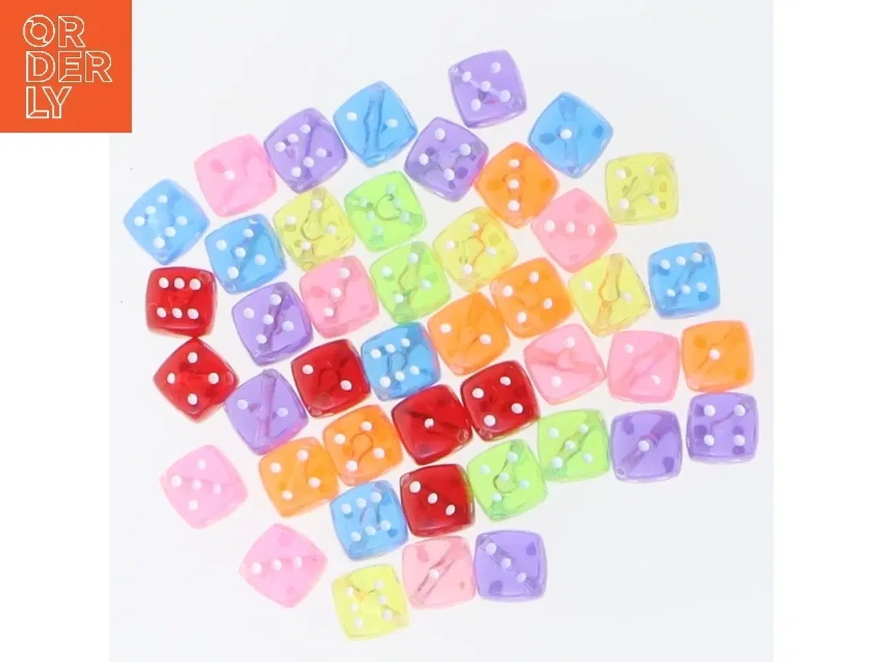 Billede 1 - Små farvede terninger (str. 0,5 cm)