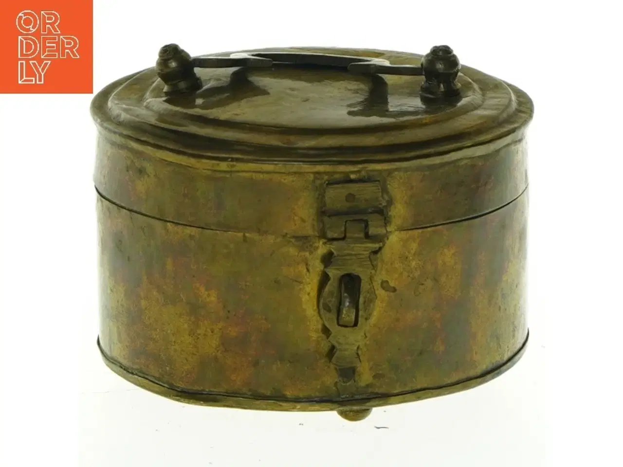 Billede 4 - Messing æske med låg (str. 11 x 7 cm)