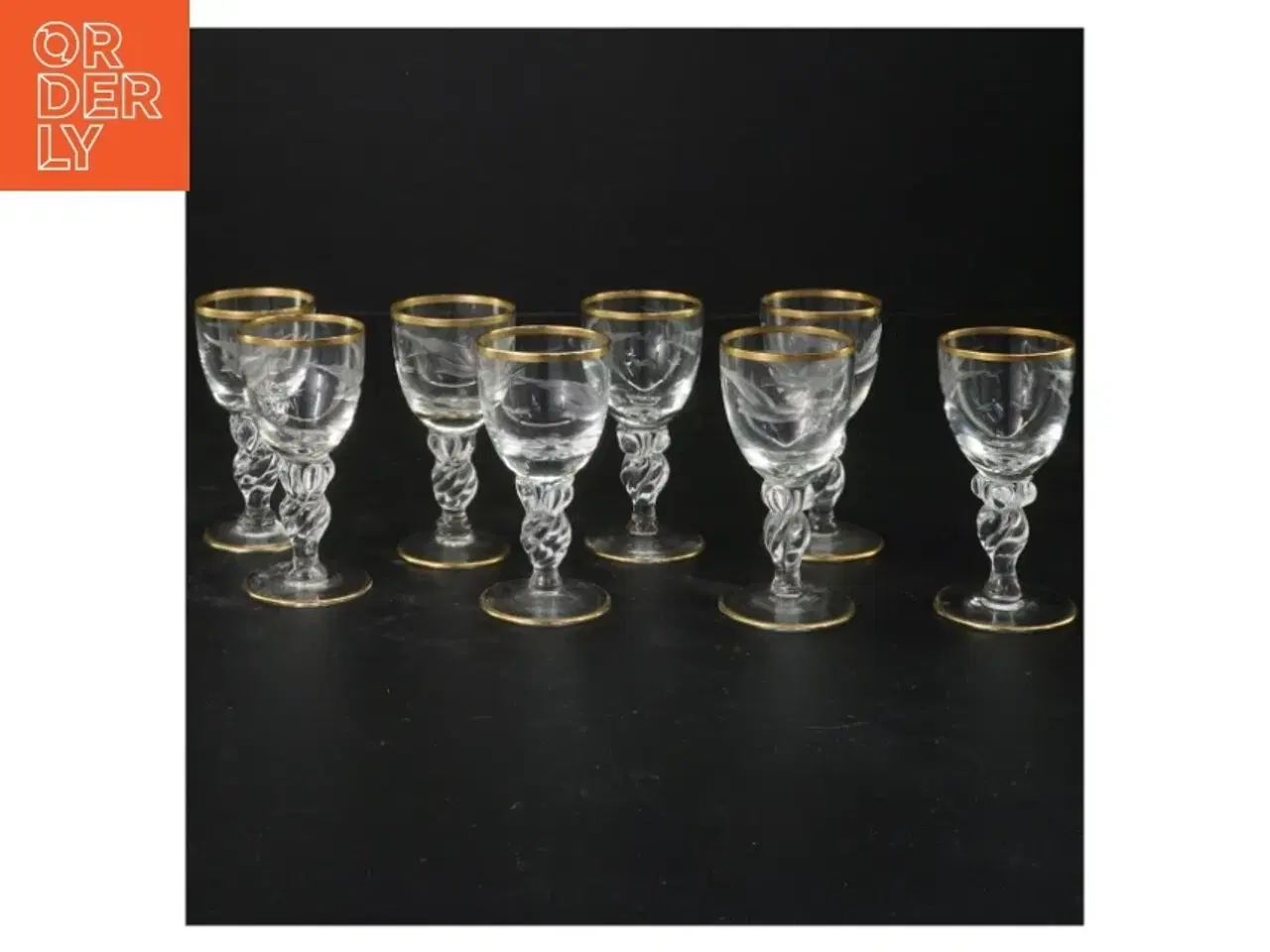 Billede 2 - Sæt af små glas Lyngby Glas"måge"(str. 8x4 cm)