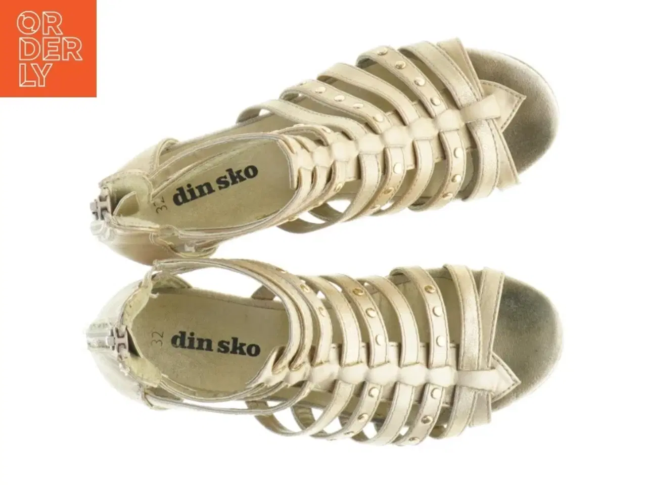 Billede 3 - Guld gladiatorsandaler fra Din Sko (str. 32)