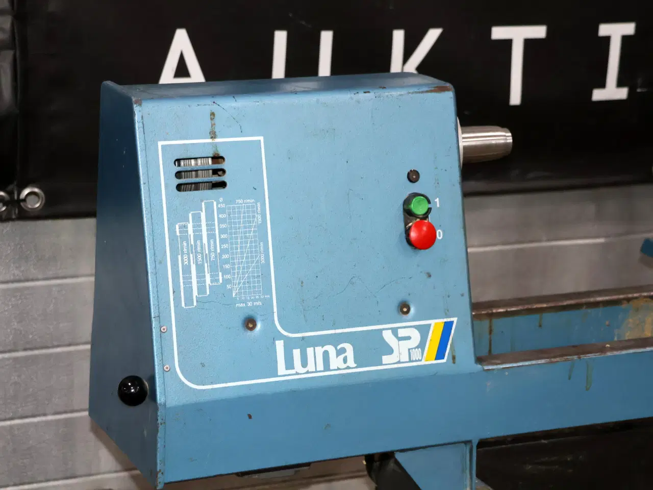 Billede 2 - Stor trædrejebænk Luna SP1000, m/25 stk jern